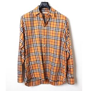 Burberry Men's Nova Check Button up Shirt - Size Large